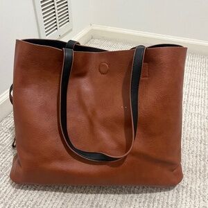 Reversible Black/Brown Tote Bag